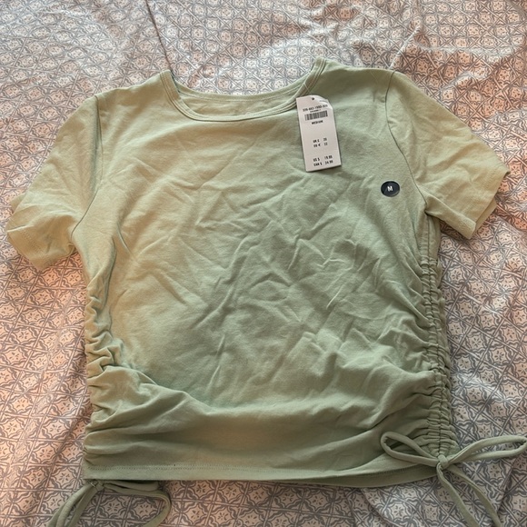 Hollister Cinched Baby-tee Mint Green Size Medium BNWT - Picture 1 of 3